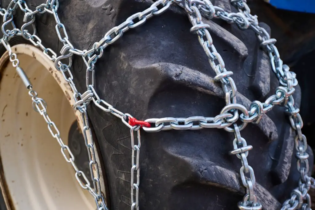 how to put chains on truck tires